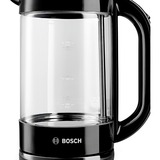 Bosch TWK70B03 bollitore elettrico 1,7 L 2400 W Nero, Trasparente Nero, 1,7 L, 2400 W, Nero, Trasparente, Vetro, Indicatore del livello dell'acqua, Arresto di sicurezza contro il surriscaldamento