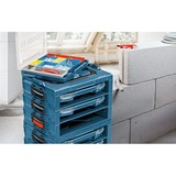Bosch i-BOXX 72 Professional ABS sintetico Blu, Trasparente, Cassetta portautensili blu, ABS sintetico, Blu, Trasparente, 357 mm, 316 mm, 72 mm, 900 g