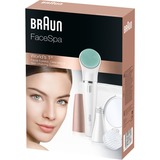 Braun FaceSpa Face Spa Depilatore Donna Epilatore Viso, Accessori Inclusi, Specchio e Pochette, Rivitalizza il Viso, 851V Bianco bianco/Bronzo, Accessori Inclusi, Specchio e Pochette, Rivitalizza il Viso, 851V Bianco, Oro, Bianco, 1.5 V, Stilo AA, 321 g, Scatola, 57 mm