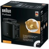 Braun HT3010BK 2 fetta/e 1000 W Nero, Tostapane Nero, 2 fetta/e, Nero, Pulsanti, Manopola, 1000 W