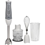 Braun MQ 525 0,6 L Frullatore ad immersione 600 W Grigio, Bianco, Frullatore a immersione grigio/Bianco, Frullatore ad immersione, 0,6 L, 600 W, Grigio, Bianco