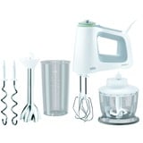 Braun MultiMix 5 HM 5137 Sbattitore manuale 750 W Grigio, Bianco, Mixer manuale bianco/grigio, Sbattitore manuale, Grigio, Bianco, Sbattitura, Impasto, Miscelatura, Pulsanti, Manopola, 0,5 L, Acciaio inossidabile