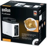 Braun PureEase HT 3010 WH 2 fetta/e 1000 W Bianco bianco, 2 fetta/e, Bianco, Pulsanti, Manopola, 1000 W