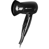 Braun Satin Hair 1 HD130 Style&Go - Asciugacapelli Da Viaggio Nero, Nero, Gancio per appendere, Cina, 1200 W, 100 - 240 V, 50 - 60 Hz