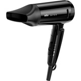 Braun Satin Hair 3 HD350 Style&Go - Asciugacapelli Da Viaggio Agli Ioni Nero, Nero, Monocromatico, Gancio per appendere, Cina, 1600 W, 100 - 240 V