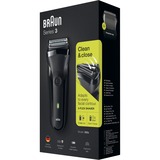 Braun Series 3 300 s Rasoio Elettrico Ricaricabile, Rasoio Da Barba Per Uomo, Nero Nero, Rasoio Da Barba Per Uomo, Nero, Rasoio, 2 SensoFoil, Nero, LED, Batteria, Nichel-Metallo Idruro (NiMH)