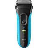 Braun Series 3 ProSkin 3045s Rasoio Trimmer Nero, Blu Nero/Blu, Rasoio, 2 SensoFoil, 1 Middle Trimmer, Nero, Blu, LED, Batteria, Nichel-Metallo Idruro (NiMH)