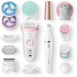 Braun Silk-épil 9 81683682 epilatore 40 pinzette Bianco, Rosa bianco/Oro rosè, Bianco, Rosa, 40 pinzette, Esfoliazione, LED, Germania, 1 SensoFoil
