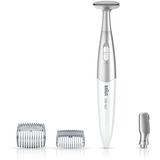 Braun Silk-épil FG 1100 Argento, Bianco, Rasio per donne bianco/Argento, Argento, Bianco, Mini Stilo AAA, Alcalino, 1.5 V, 120 min, 45 mm