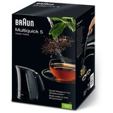 Braun WK 500 bollitore elettrico 1,6 L 3000 W Nero Nero, 1,6 L, 3000 W, Nero, Indicatore del livello dell'acqua, Filtro, Vendita al dettaglio