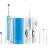 Braun WaterJet Sistema Pulente Idropulsore + Spazzolino Elettrico Ricaricabile PRO 700 Con 4 Testine E 2 Testine Di Ricambio Per Spazzolino bianco/Blu, Adulto, Spazzolino rotante-oscillante, Cura quotidiana, Blu, Bianco, 2 min, Rotondo