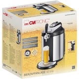 Clatronic BZ 3740 Bevande fredde Isolato, Erogatore di birra accaio/Nero, Bevande fredde, Isolato, Acciaio inossidabile, Pulsanti, Manopola, LED, 5 L
