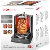 Clatronic DVG 3686 Grill Elettrico Nero 1400 W, Griglia Nero, 1400 W, Grill, Elettrico, Nero, Rotondo, 220 - 240 V