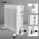 Clatronic RA 3737 Interno Bianco 2300 W Riscaldatore ambiente elettrico a olio bianco, Riscaldatore ambiente elettrico a olio, Olio, CE, Interno, Pavimento, Bianco