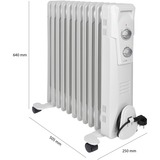 Clatronic RA 3737 Interno Bianco 2300 W Riscaldatore ambiente elettrico a olio bianco, Riscaldatore ambiente elettrico a olio, Olio, CE, Interno, Pavimento, Bianco