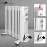 Clatronic RA 3737 Interno Bianco 2300 W Riscaldatore ambiente elettrico a olio, Radiatore bianco, Riscaldatore ambiente elettrico a olio, Olio, CE, Interno, Pavimento, Bianco