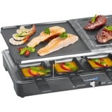 Clatronic RG 3518 Nero 1400 W, Raclette Nero/in acciaio inox, 1400 W, 220-240 V, 50 - 60 Hz, 4,85 kg, 8 pezzo(i)