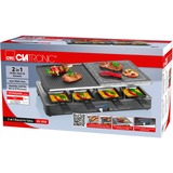 Clatronic RG 3518 Nero 1400 W, Raclette Nero/in acciaio inox, 1400 W, 220-240 V, 50 - 60 Hz, 4,85 kg, 8 pezzo(i)