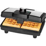 Clatronic WA 3606 2 waffle 800 W Nero, Acciaio inossidabile Nero/in acciaio inox, 1,45 kg, 800 W, 230 V, 50 Hz