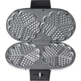 Cloer 1329 piastra per waffle 1200 W Nero, Acciaio inossidabile argento/Nero, 1200 W, 230 V