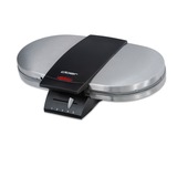Cloer 1329 piastra per waffle 1200 W Nero, Acciaio inossidabile, Cialde argento/Nero, 1200 W, 230 V, Vendita al dettaglio
