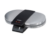 Cloer 1329 piastra per waffle 1200 W Nero, Acciaio inossidabile, Cialde argento/Nero, 1200 W, 230 V