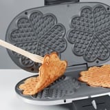 Cloer 1329 piastra per waffle 1200 W Nero, Acciaio inossidabile, Cialde argento/Nero, 1200 W, 230 V