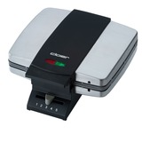 Cloer 1445 piastra per waffle 2 waffle 930 W Nero, Acciaio inossidabile argento/Nero, 245 mm, 220 mm, 90 mm, 930 W, 230 V, Acciaio inossidabile, Vendita al dettaglio