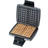 Cloer 1445 piastra per waffle 2 waffle 930 W Nero, Acciaio inossidabile argento/Nero, 245 mm, 220 mm, 90 mm, 930 W, 230 V, Acciaio inossidabile