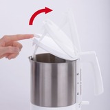 Cloer 4701 bollitore elettrico 1,5 L 1800 W Acciaio inossidabile, Bianco accaio/Bianco, 1,5 L, 1800 W, Acciaio inossidabile, Bianco, Senza filo