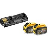 DEWALT Starter-Set DCB132X2, Caricabatterie Nero/Giallo
