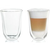 DeLonghi 5513214611 bicchiere da caffè Trasparente 2 pz 220 ml, Vetro trasparente, Trasparente, Vetro, 2 pz, Chiara, 220 ml, 117 mm