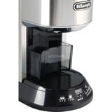 DeLonghi Dedica Argento, Coffee Mill argento/Nero, Macinacaffè elettrico, 350 g, Macinino conico, Acciaio inox, LCD, Argento