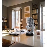 DeLonghi Dedica Style Dedica - Macchina da Caffè Manuale Espresso e Cappuccino, Polvere e Cialde ESE,1.1L, Argento (EC685.M), Macchina per espresso argento, Polvere e Cialde ESE,1.1L, Argento (EC685.M), Macchina per espresso, 1,1 L, Cialde caffè, Caffè macinato, 1300 W, Nero, Metallico, Argento