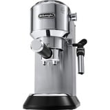 DeLonghi Dedica Style Dedica - Macchina da Caffè Manuale Espresso e Cappuccino, Polvere e Cialde ESE,1.1L, Argento (EC685.M), Macchina per espresso argento, Polvere e Cialde ESE,1.1L, Argento (EC685.M), Macchina per espresso, 1,1 L, Cialde caffè, Caffè macinato, 1300 W, Nero, Metallico, Argento