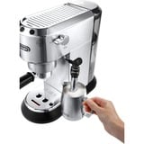 DeLonghi Dedica Style Dedica - Macchina da Caffè Manuale Espresso e Cappuccino, Polvere e Cialde ESE,1.1L, Argento (EC685.M), Macchina per espresso argento, Polvere e Cialde ESE,1.1L, Argento (EC685.M), Macchina per espresso, 1,1 L, Cialde caffè, Caffè macinato, 1300 W, Nero, Metallico, Argento