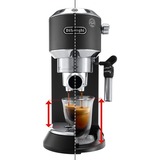 DeLonghi Dedica Style EC 685.BK Manuale Macchina per espresso 1,1 L Nero/argento lucido, Macchina per espresso, 1,1 L, Caffè macinato, 1300 W, Nero, Cromo, Acciaio inossidabile