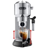 DeLonghi Dedica Style EC 685.M Semi-automatica Macchina per espresso 1,1 L argento, Macchina per espresso, 1,1 L, Caffè macinato, 1300 W, Acciaio inossidabile