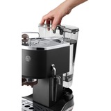 DeLonghi Icona Vintage Automatica Macchina per espresso 1,4 L Nero/argento lucido, Macchina per espresso, 1,4 L, Cialde caffè, Caffè macinato, 1100 W, Nero