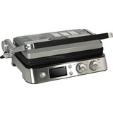 DeLonghi MultiGrill CGH1020D, Come contattare con grill argento/Nero, Nero, Metallico, Rettangolare, Piastra, 370 x 230 mm, Coperchio rimovibile, Coperchio incernieriato, Coperchio di chiusura, 2000 W