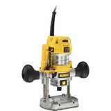 DeWALT D26203 Argento, Giallo 27000 Giri/min 900 W, Router giallo/Argento, Argento, Giallo, 27000 Giri/min, 6,8 (5/16"), 16000 Giri/min, 5,5 cm, 7 m/s²