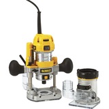 DeWALT D26204K Argento, Giallo 27000 Giri/min 900 W, Router giallo/Argento, Argento, Giallo, 27000 Giri/min, 6,8 (5/16"), 16000 Giri/min, 5,5 cm, 7 m/s²
