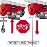 EINHELL TC-EH 250 500 W 12 m 125 kg rosso, Fune di sollevamento a filo, 12 m, 125 kg, 250 kg, 11,5 m, 5,7 m