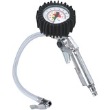 Einhell 4137000 manometro per pneumatico 0 - 8 bar Barometro analogico, Misuratore di pressione gomme Nero, Barometro analogico, 0 - 8 bar, Barra, Nero, Argento, Analogico, 300 g