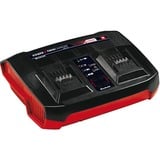 Einhell Power-X-Twincharger 3 A Caricabatteria per interni Nero, Rosso Nero/Rosso, Nero, Rosso, Caricabatteria per interni