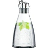 Emsa 505219 caraffa, brocca e bottiglia 1 L Acciaio inox, Trasparente trasparente/in acciaio inox, Caraffa, 1 L, Acciaio inox, Trasparente, Vetro, 4 h, Flow