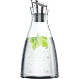 Emsa 505219 caraffa, brocca e bottiglia 1 L Acciaio inox, Trasparente trasparente/in acciaio inox, Caraffa, 1 L, Acciaio inox, Trasparente, Vetro, 4 h, Flow