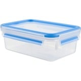 Emsa 508540 recipiente per cibo Rettangolare Scatola 1 L Trasparente 6 pz, Casella trasparente/Blu, Scatola, Rettangolare, 1 L, Trasparente, Germania, 136 mm