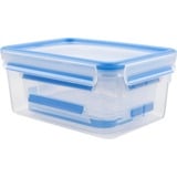 Emsa 508566 recipiente per cibo Rettangolare Set Trasparente 3 pz, Casella trasparente/Blu, Set, Rettangolare, Trasparente, Elastomero Termoplastico (TPE), Germania, 167 mm