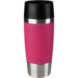 Emsa 513550 tazza da viaggio 0,36 ml Nero, Rosa, Acciaio inossidabile, Coppa Lampone, Nero, Rosa, Acciaio inossidabile, Polipropilene, Silicone, 4 h, 8 h, 0,36 ml, 8 cm
